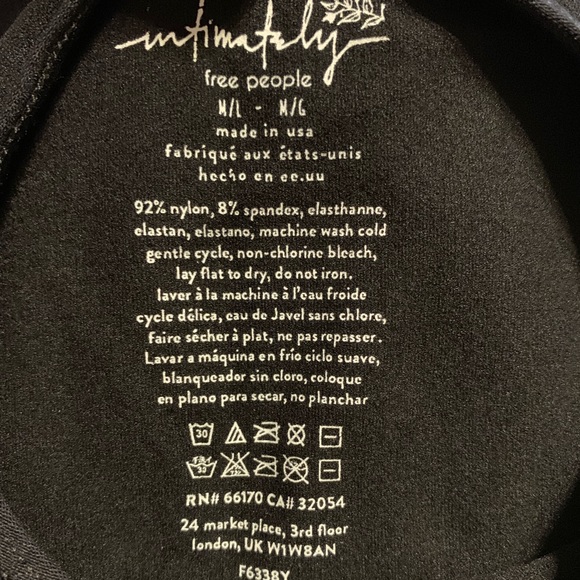 Free People BLACK high neck bodysuit XS/S - Picture 5 of 5